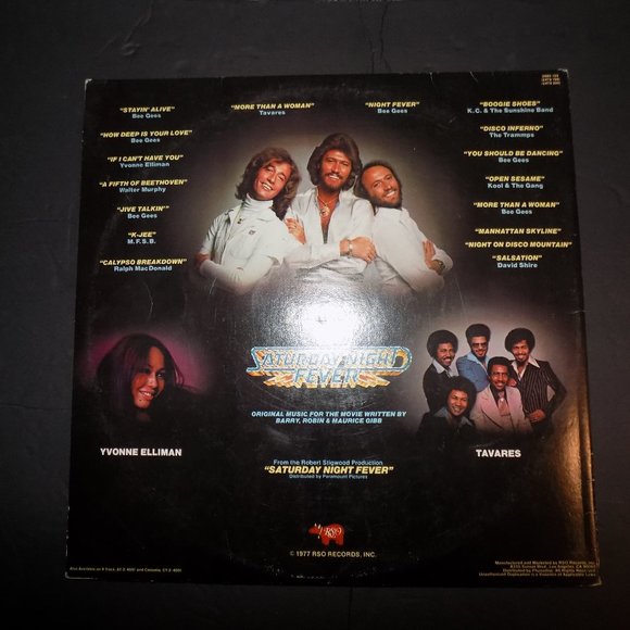 VINTAGE THE BEE GEES SATURDAY NIGHT FEVER 33LP SOUND TRACK IN NICE SHAPE - Picture 4 of 5